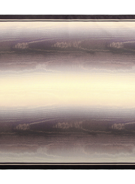 美国品牌尾货雪纺黑紫色渐变色印花小方巾西装领巾33*33CM外贸单