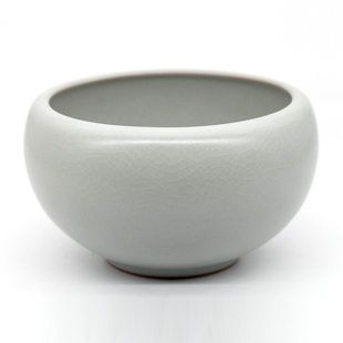 渌水山房 台湾晓芳窑 汝窑天青(开片)大水洗 晓芳窑早期作品