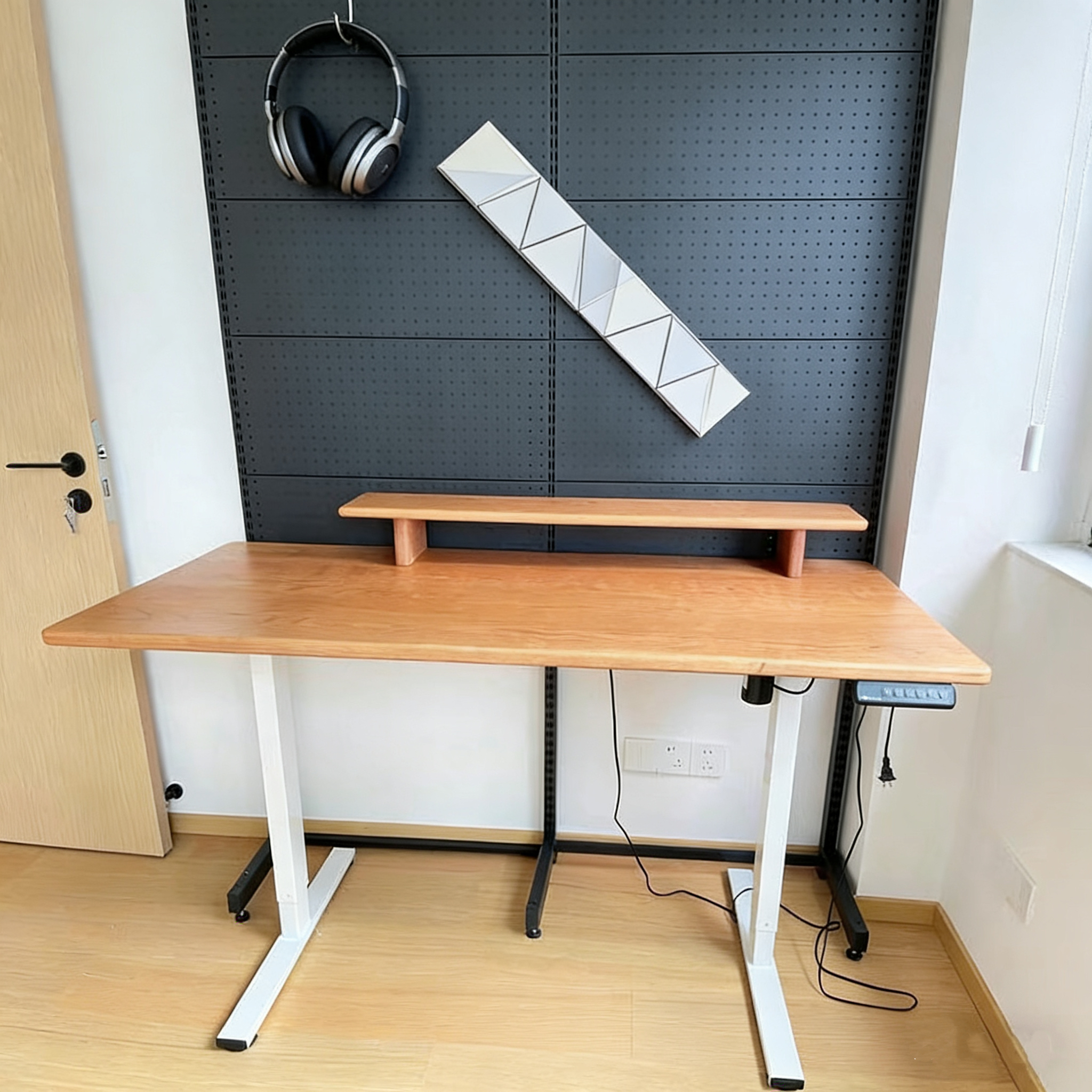 北美樱桃木FAS实木桌面定制电脑升降桌书桌餐桌工作吧台面板茶桌