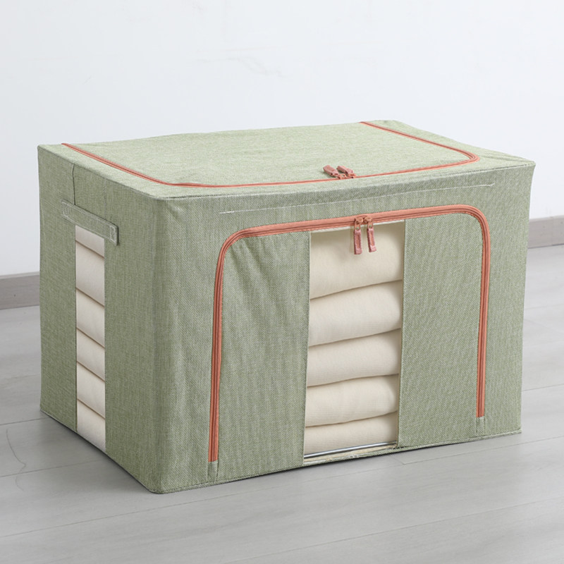 【仿棉麻衣物收纳箱折叠筐衣柜装衣服家用大容量储物袋整理盒防,收纳整理,收纳箱,淘宝优惠券,粉丝福利购,淘宝优惠卷