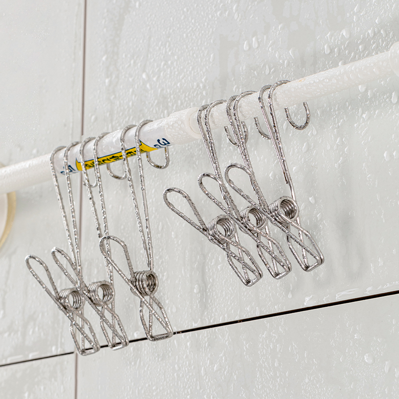 日本不锈钢夹子厨房悬挂长尾夹