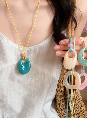 配饰多巴胺项链奶甜链春夏穿原创