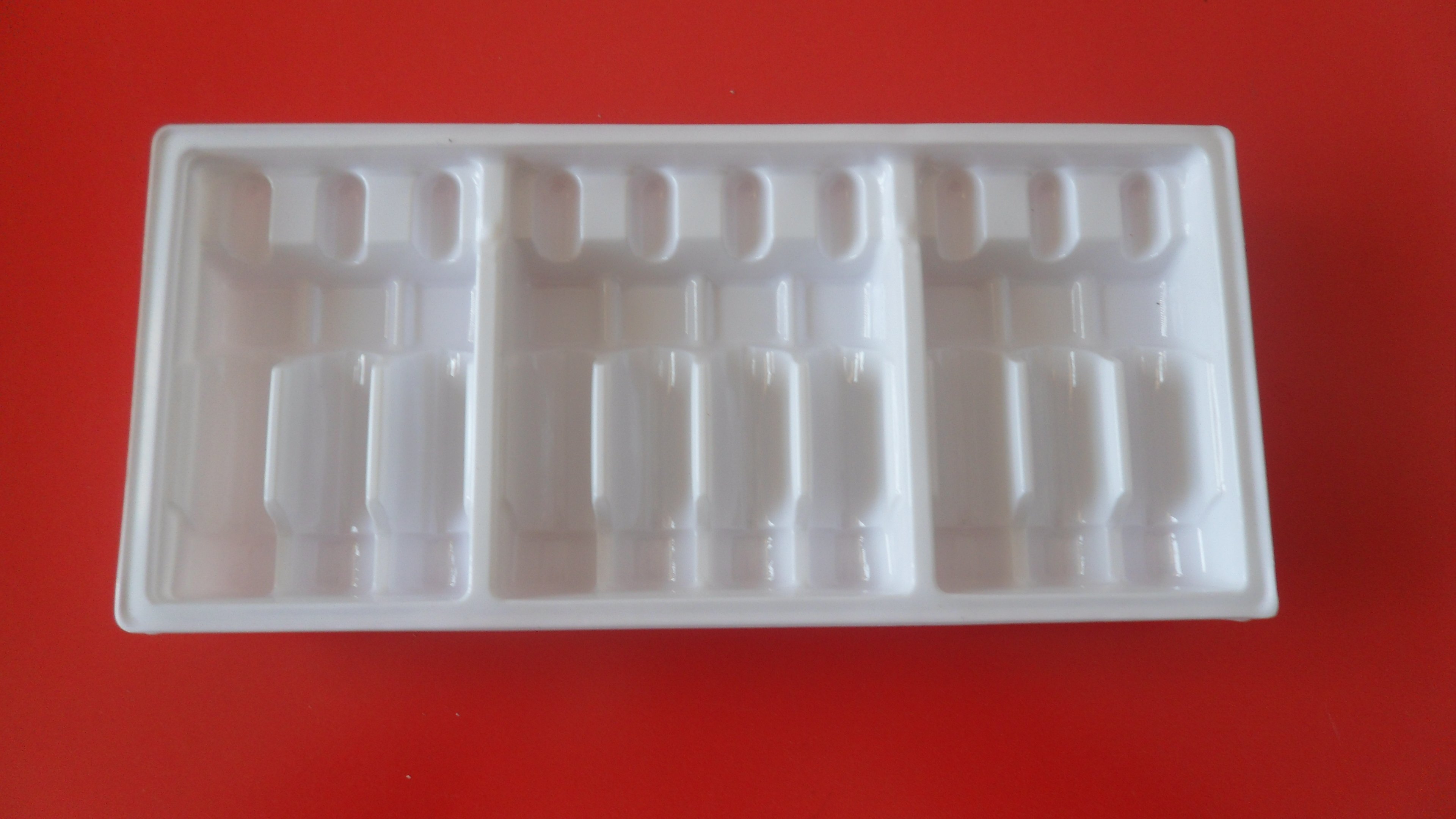 厂家定制医药吸塑托盘针剂托盒10毫升10支托欢迎电话商谈包邮