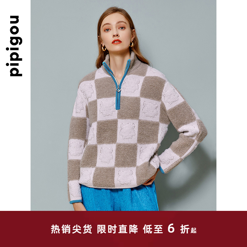 皮皮狗加厚款立体圈圈针羊绒衫