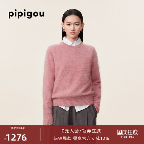 皮皮狗女纯山羊绒套衫秋冬新款