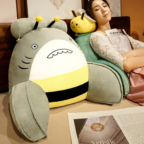 床头靠垫可爱卡通毛绒靠背