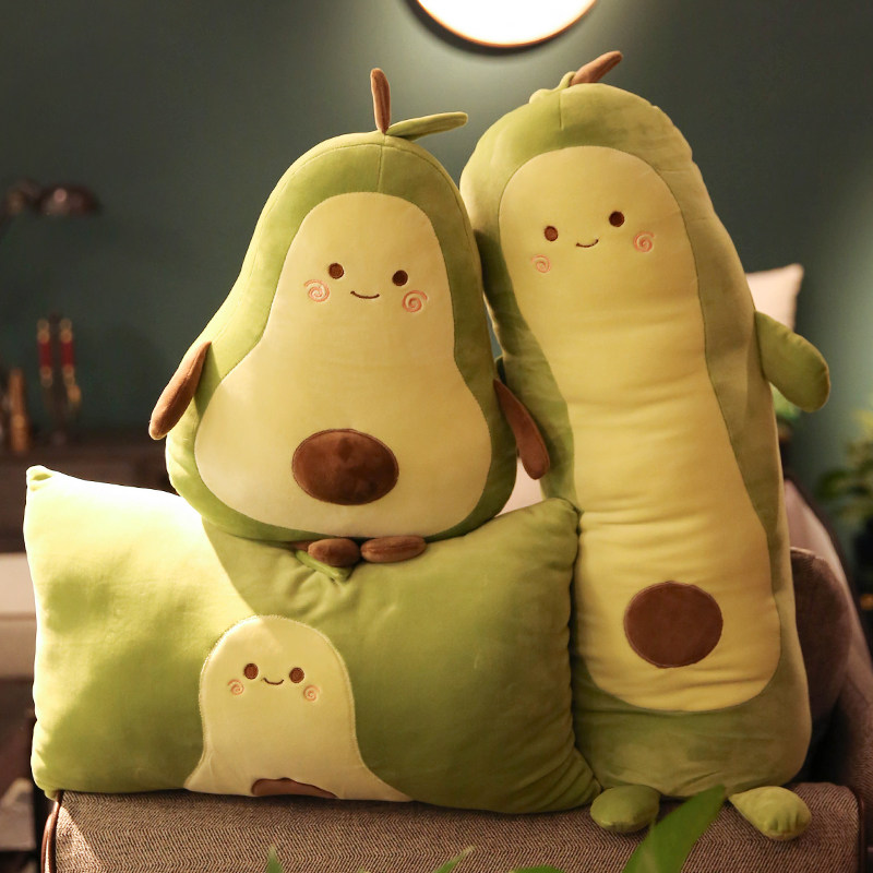 ins可爱网红牛油果长条抱枕靠背垫办公室靠枕午睡枕座椅靠垫大号