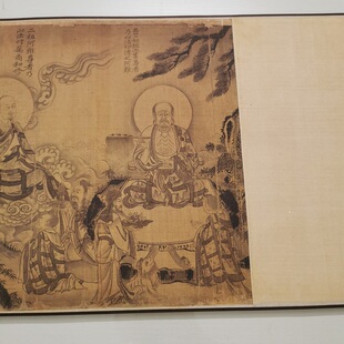 元人国画白描佛祖道影传赞图复古人物书画工笔白描真迹微喷装饰画