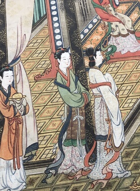 高清艺术喷绘长卷手卷装裱装饰画