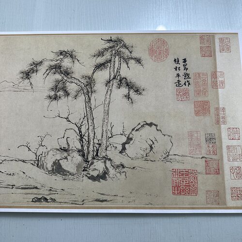 高清艺术喷绘画芯临摹学习卷轴画