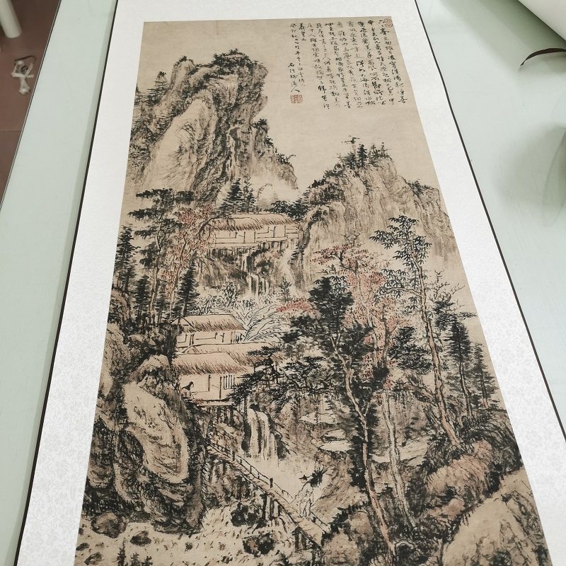 清髡残溪山秋雨图复古山水水墨书画真迹微喷仿古复制临摹国画装饰,家居饰品,国画,淘宝优惠券,粉丝福利购,淘宝优惠卷