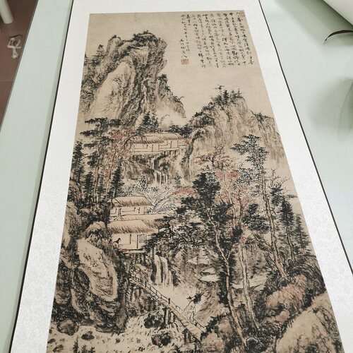 髡残溪山秋雨复古水墨临摹学习