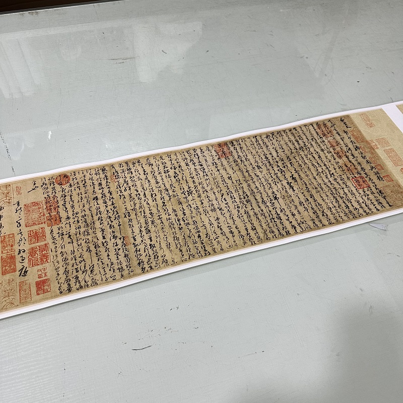 孙过庭草书千字文复古书法字画真迹宣纸微喷仿古画芯装裱手卷装饰