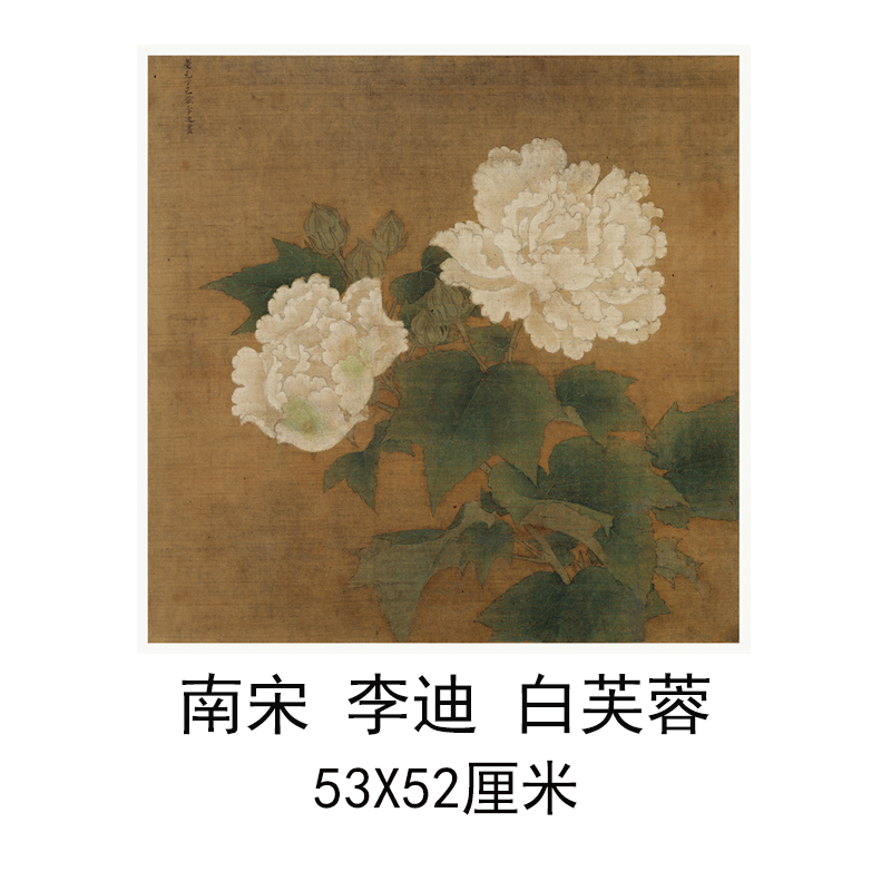 南宋李迪白芙蓉花卉高清微喷书画