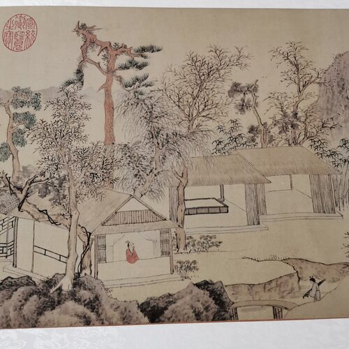 高清艺术喷绘画芯临摹学习卷轴画