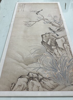 张鸿仿赵昌花鸟图复古书画真迹高清宣纸微喷仿古国画装裱挂轴装饰