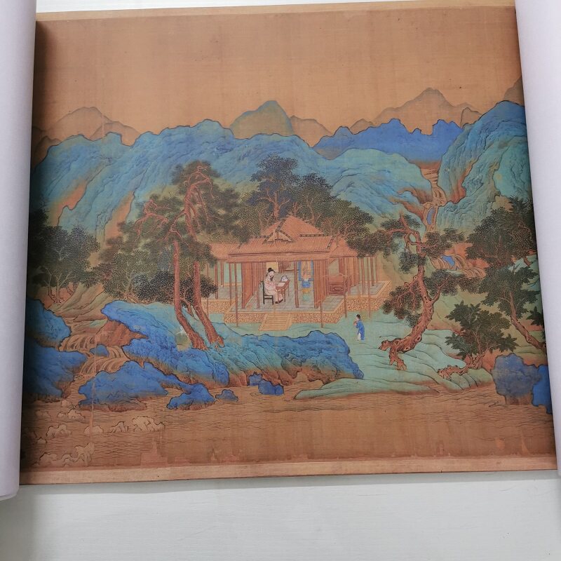 南宋赵伯驹青绿辋川别墅长卷书画