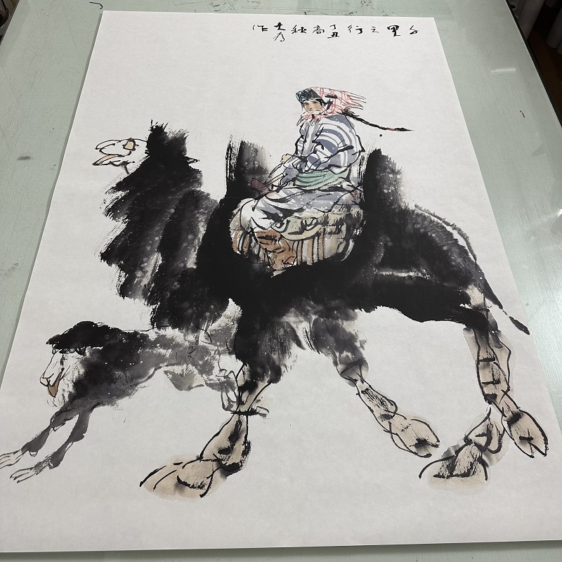 高清艺术喷绘画芯宣纸绢布卷轴画