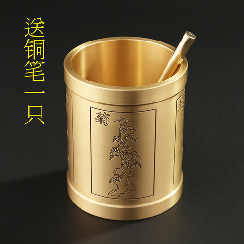 大仕缘五牛八骏马图四君子摆件