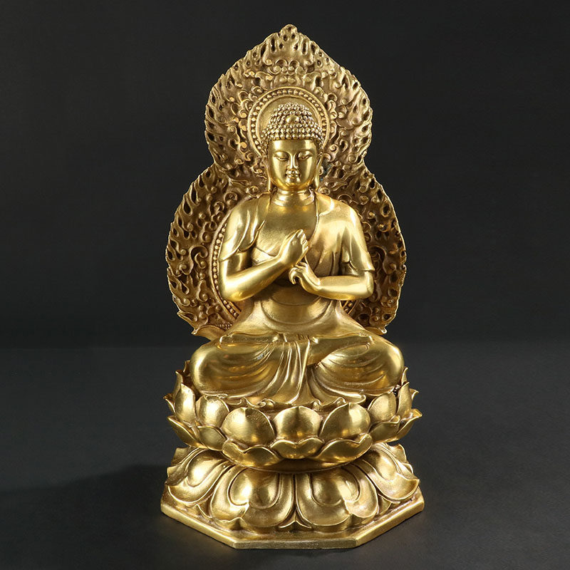 大仕缘 铜大势至菩萨 阿弥陀佛释迦牟尼佛如来佛祖佛像家用摆件
