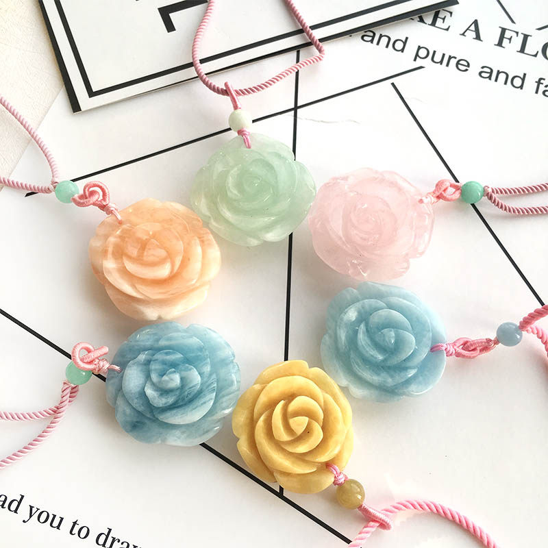 cube Morgan Shi Sapphire Pendant Pink blue Flower carving Pendant crystal Pendant Necklacein the Accessories/Fashion Jewelry, Pendant/Pendant  category - from Buy2taobao.com to provide professional Taobao agent buy service