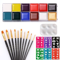 Масляная краска, шаблон, комплект, 12 цветов, 10 шт