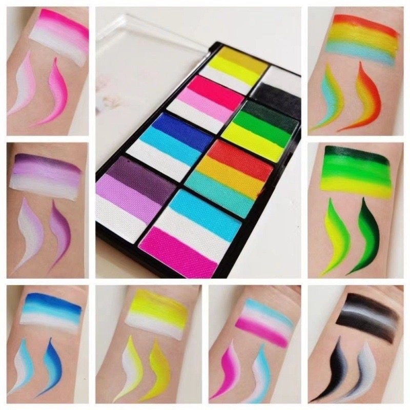 儿童舞台妆面部彩绘颜料脸部印花钿眉心模板眼角线条镂空拓印模板