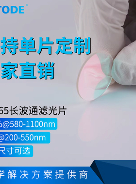 LP565镀膜长波通 反射型滤光片 OD4@200-550nm 565nm前截止后通过