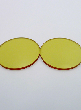 CB2 橙色玻璃  橙色滤镜 有色光学玻璃  橙色光透明 Φ25.4*2mm