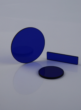 光学玻璃 滤光片 青蓝色玻璃  QB5 长波通滤光 玻璃 39*2mm