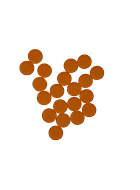 CB535 橙色玻璃 CB 滤光片橙色光通过 单面抛光 一面磨砂 Φ5*2mm