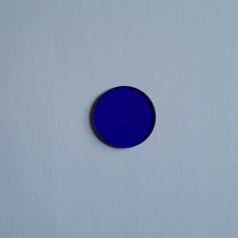 ÇàÀ¶É«ÂË¹âÆ¬ ÇàÀ¶É«²£Á§ ¿É¼ûÎüÊÕÂË¹âÆ¬ QB3 ¦µ15*0.8mm
