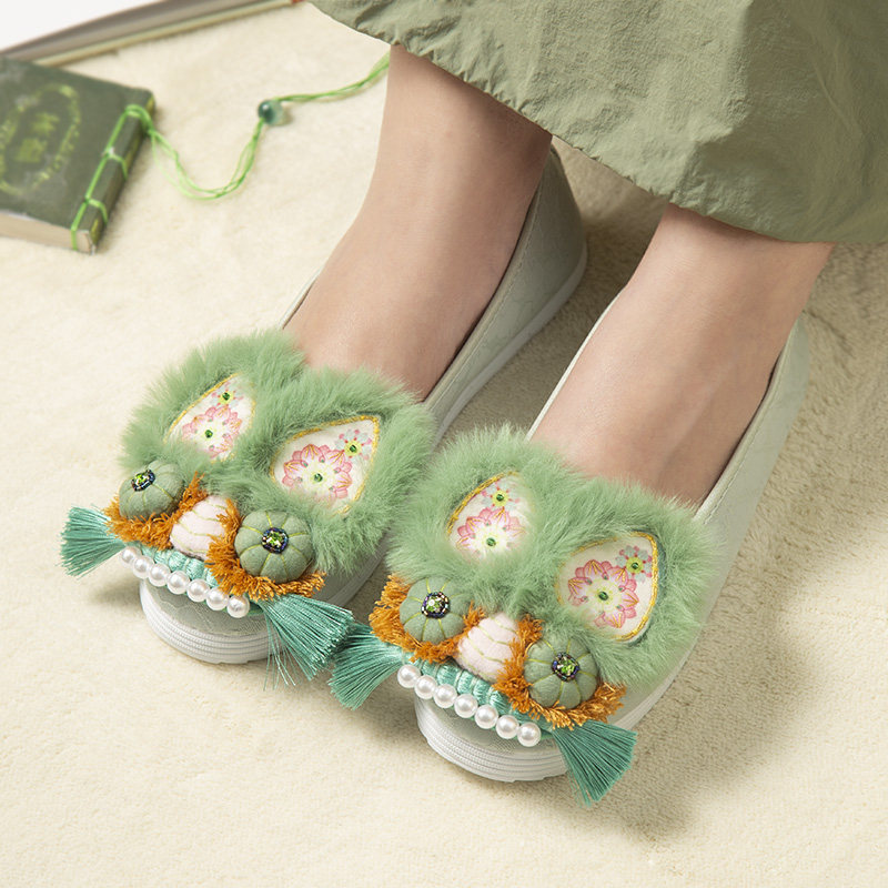 成人虎头鞋刺绣手工diy材料包国潮风自绣新中式女鞋礼物 不含鞋子,女鞋,传统布鞋,淘宝优惠券,粉丝福利购,淘宝优惠卷