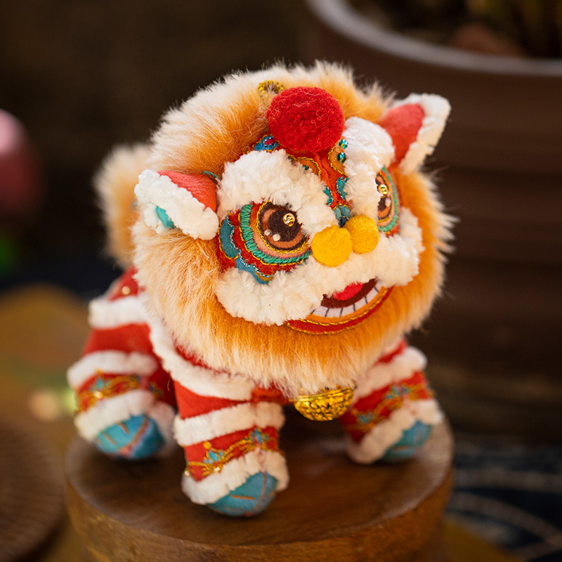 中国非遗手工立体醒狮摆件吉祥物