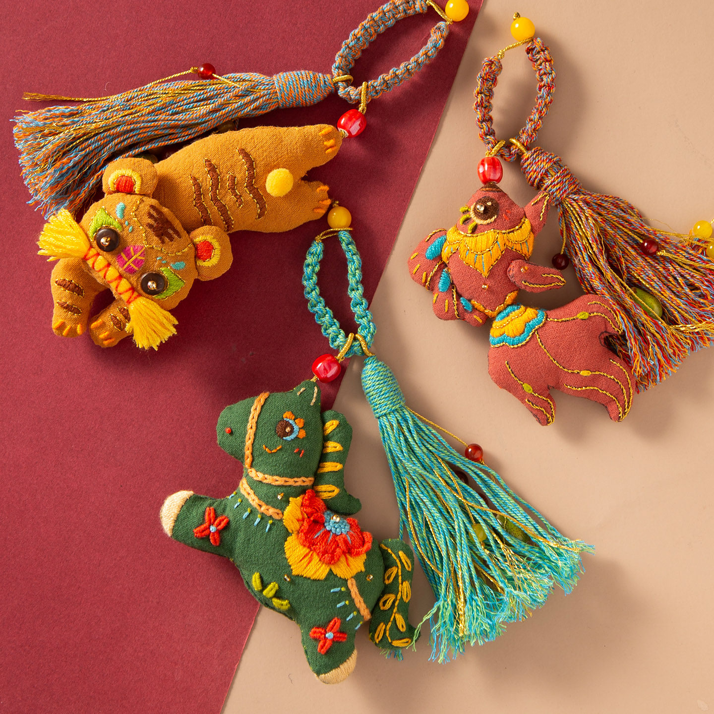 新年国潮风小马刺绣手工diy材料包生肖玩偶平安符包挂件创意礼物,节庆用品/礼品,创意礼盒/礼品套组,淘宝优惠券,粉丝福利购,淘宝优惠卷