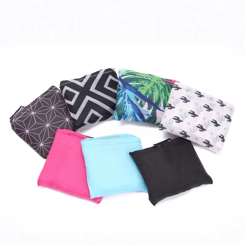 原单超大号折叠购物袋多色尼龙便携折叠手提环保袋礼品袋布袋