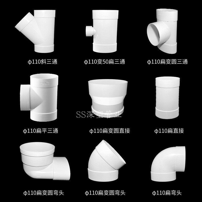 pvc110直接异径弯头马桶移位器图片