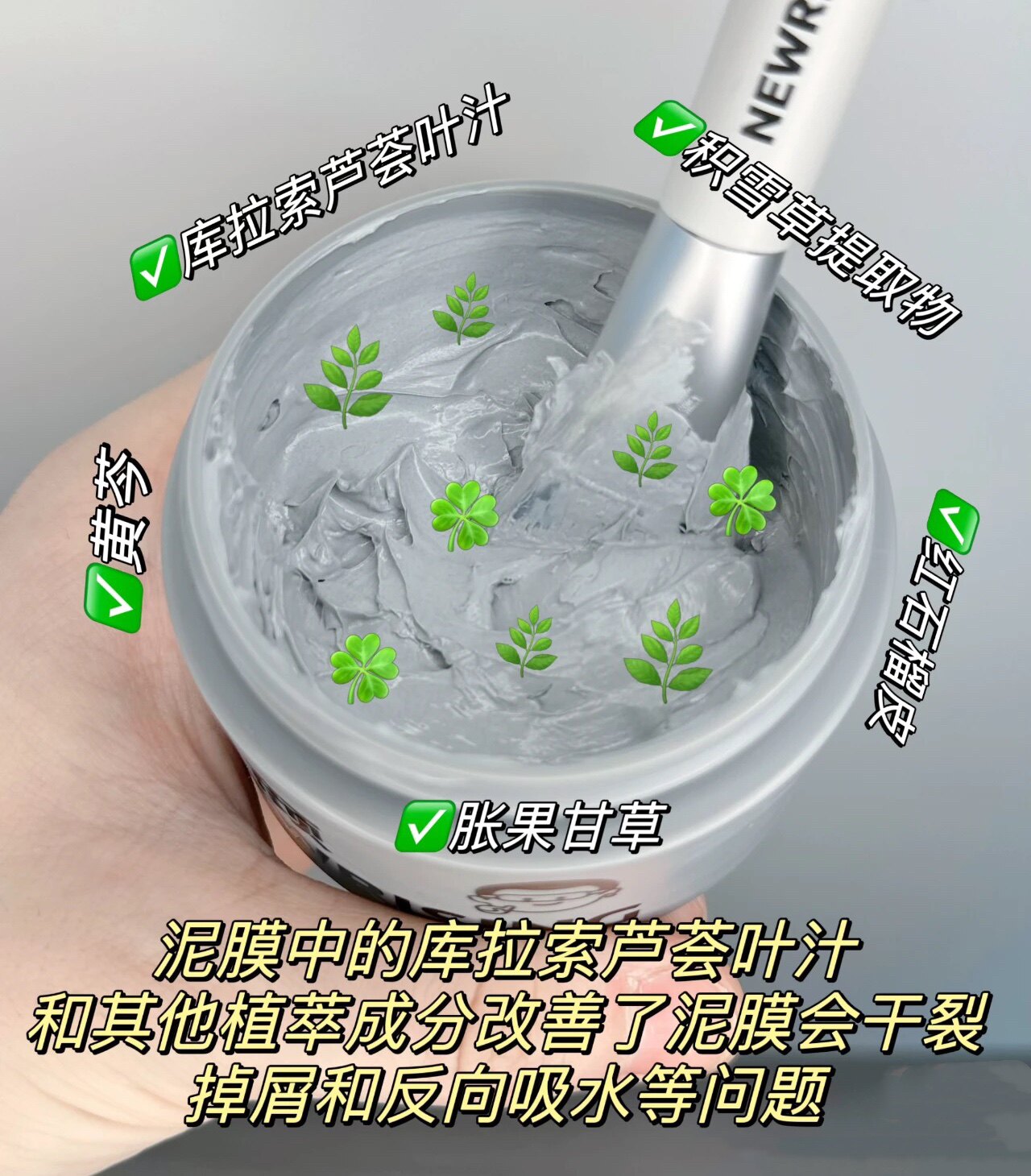 林清轩旗下浣颜面膜泥100g正装另有5g旅行装可试用