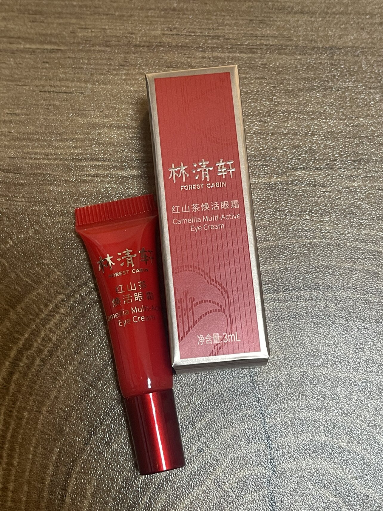 五盒装共15ml林清轩红山茶眼霜3ml*5紧致淡纹抗老淡化黑眼圈