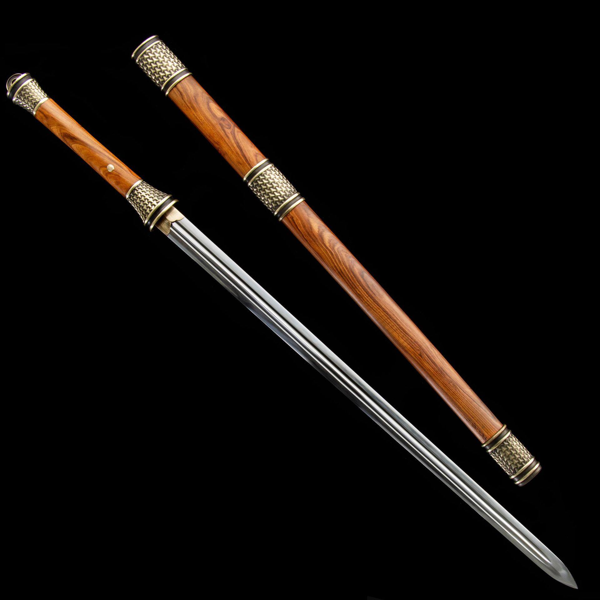 龙泉市刀剑手工锻打T10烧刃素装唐庆剑一体双手宝剑冷兵器未开刃,特色手工艺,剑袋,淘宝优惠券,粉丝福利购,淘宝优惠卷