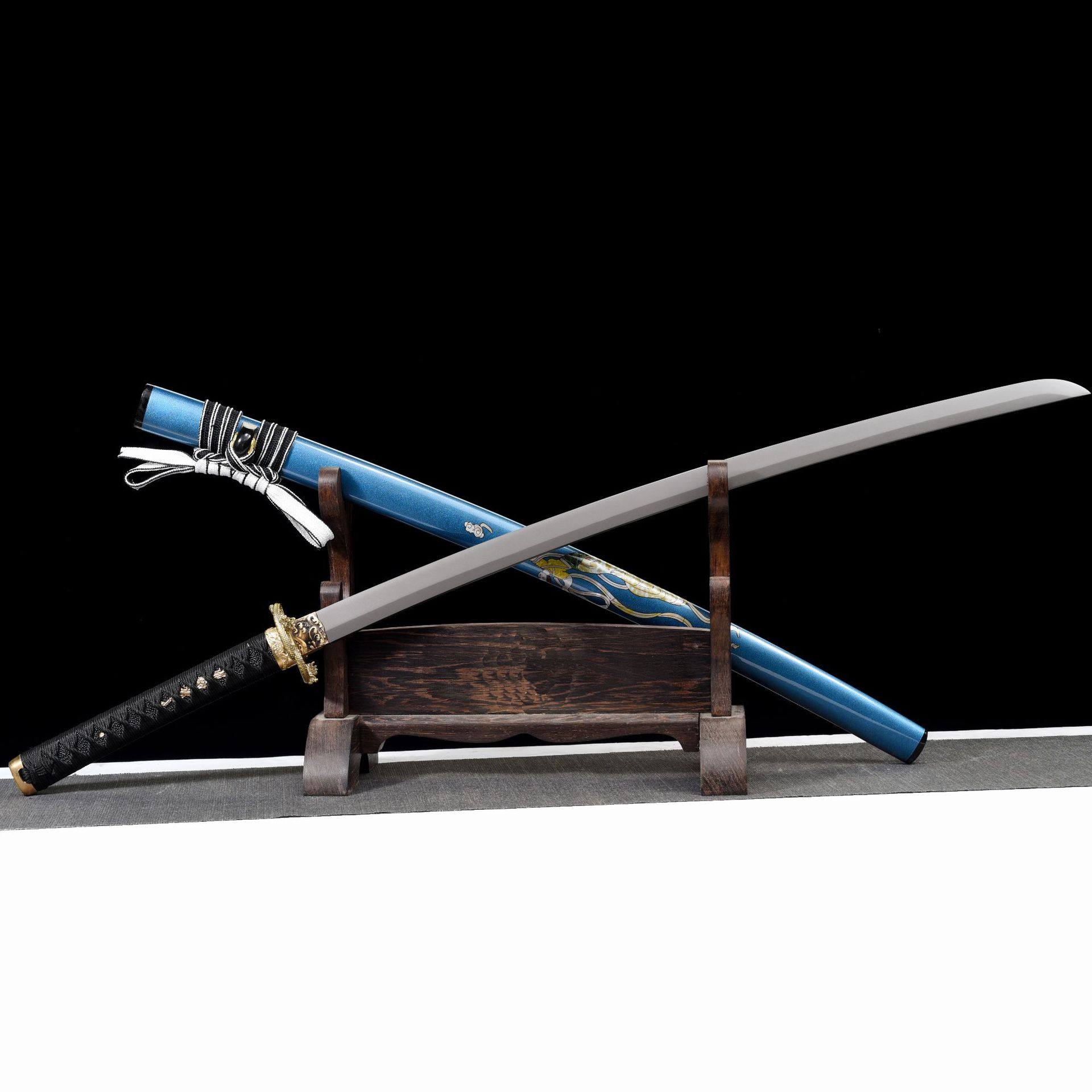 龙泉市刀剑弹簧钢镀钛双手日式指挥打刀Katana影视宝剑长刀未开刃,特色手工艺,剑袋,淘宝优惠券,粉丝福利购,淘宝优惠卷