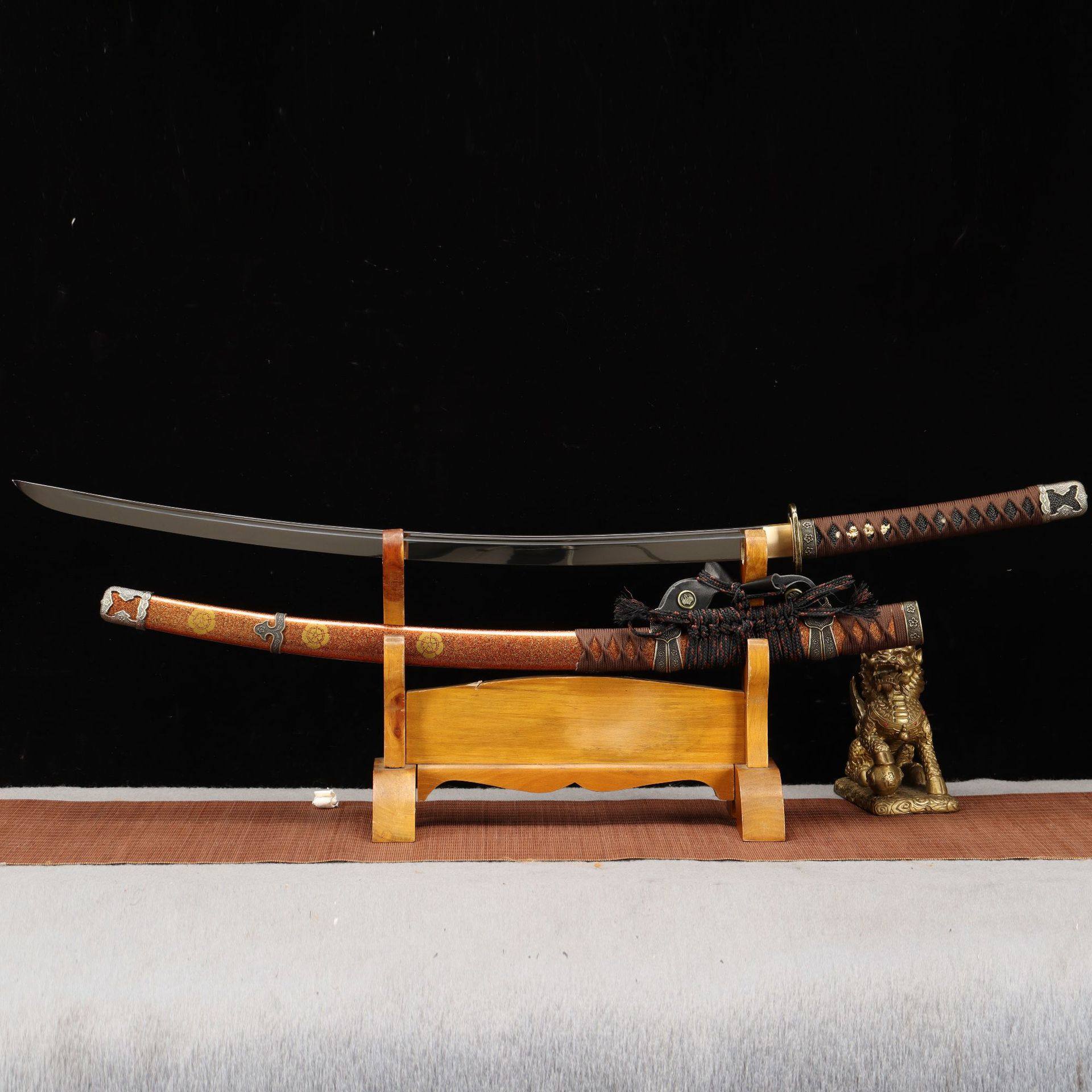 龙泉市刀剑手工锻打太刀防身冷兵器影视一体宝剑Katana收藏未开刃,特色手工艺,剑袋,淘宝优惠券,粉丝福利购,淘宝优惠卷