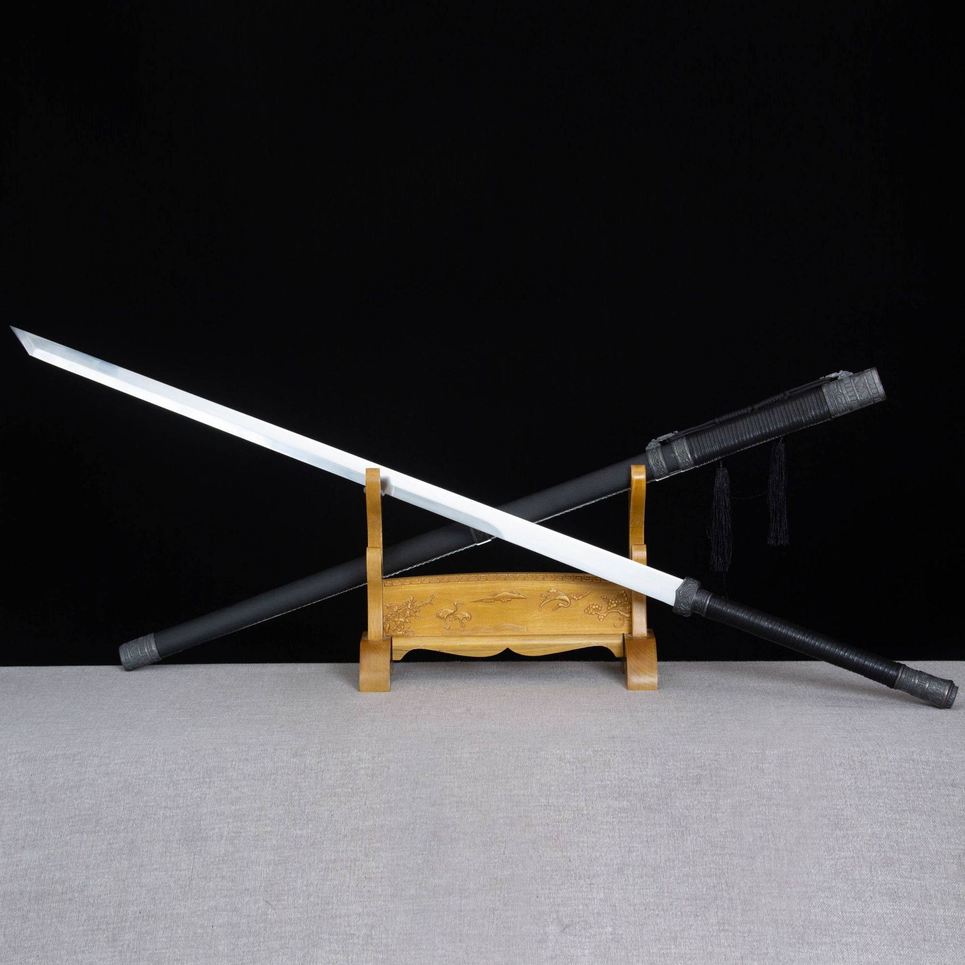 龙泉市刀剑高锰钢双手苗刀手工锻打唐横刀工艺品宝剑冷兵器未开刃,特色手工艺,剑袋,淘宝优惠券,粉丝福利购,淘宝优惠卷