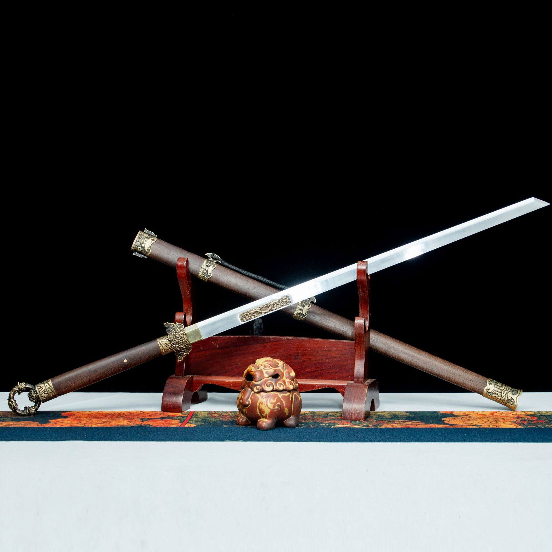 龙泉市刀剑高锰钢环手唐横刀隋刀影视硬宝剑手工锻打冷兵器未开刃,特色手工艺,剑袋,淘宝优惠券,粉丝福利购,淘宝优惠卷