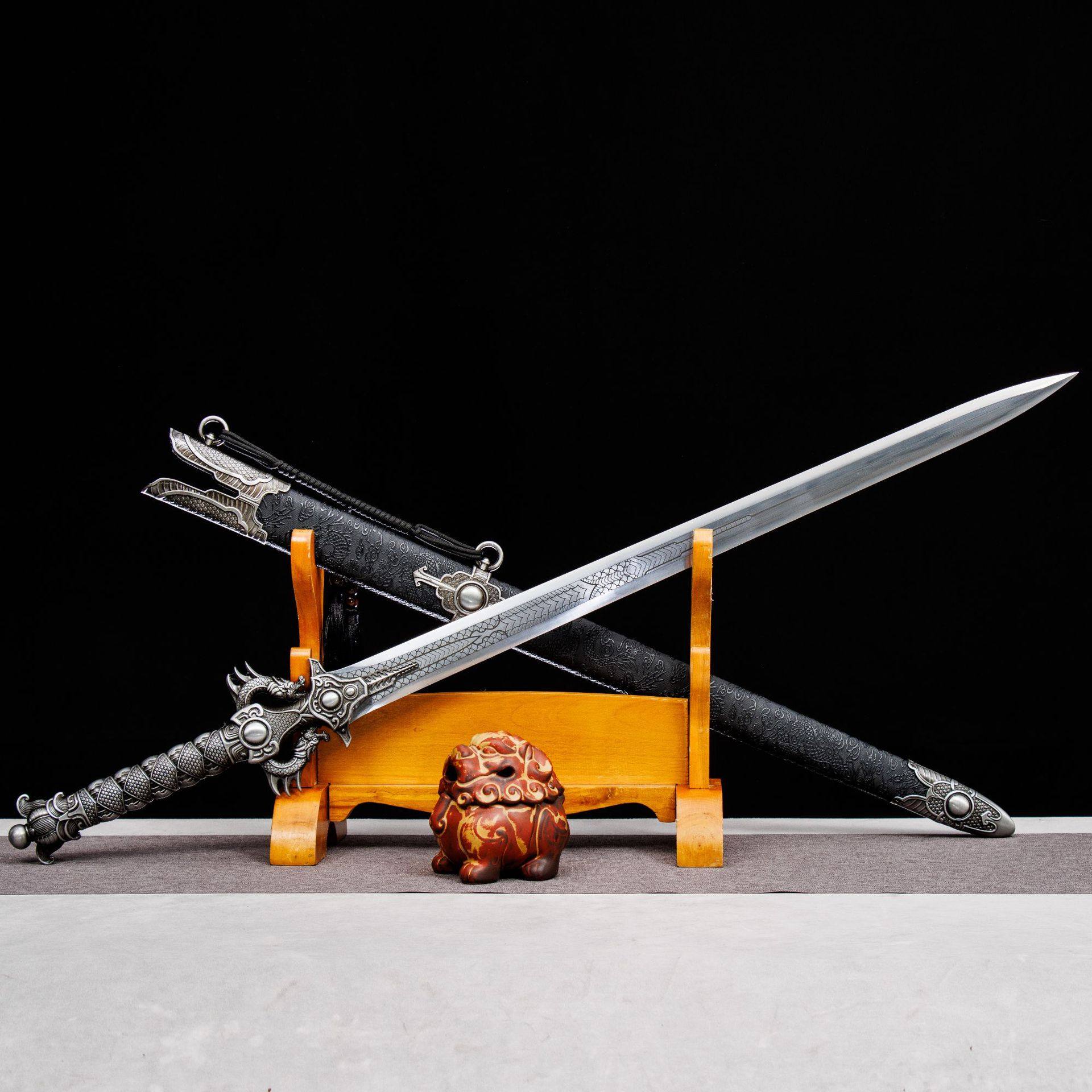 龙泉市刀剑一体高锰钢冷兵器防身春秋六面汉剑影视唐剑宝剑未开刃,特色手工艺,剑袋,淘宝优惠券,粉丝福利购,淘宝优惠卷