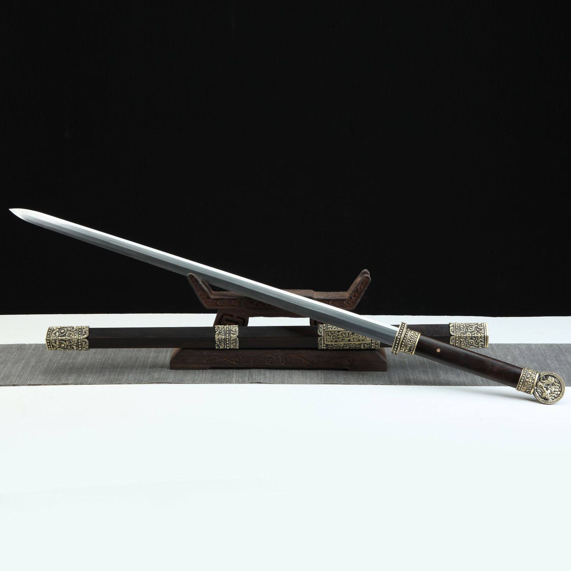 龙泉市刀剑花纹钢八面防身硬剑春秋汉剑工艺品宝剑唐剑清剑未开刃,特色手工艺,剑袋,淘宝优惠券,粉丝福利购,淘宝优惠卷