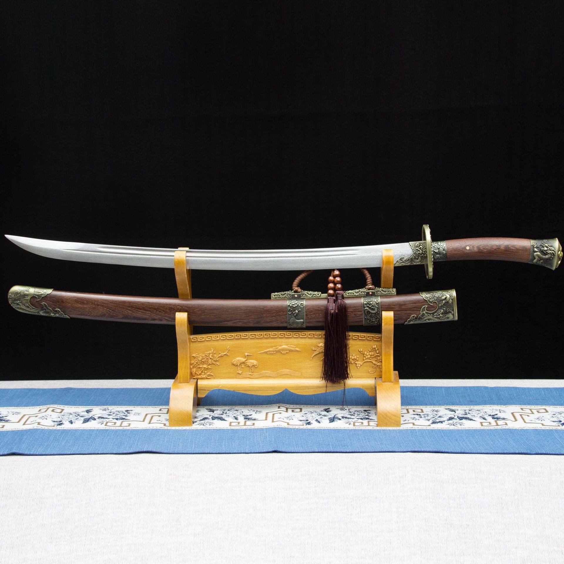 龙泉市刀剑花纹钢一体手工锻打清腰刀绣春刀锦衣卫佩刀宝剑未开刃,特色手工艺,剑袋,淘宝优惠券,粉丝福利购,淘宝优惠卷