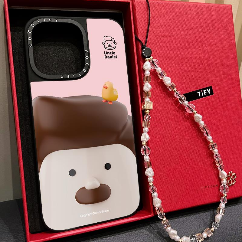 CASE联名Uncle Daniel丹尼尔粉色西装大叔适用苹果15手机壳iphone14promax保护套16pro镜面13MagSafe磁吸12