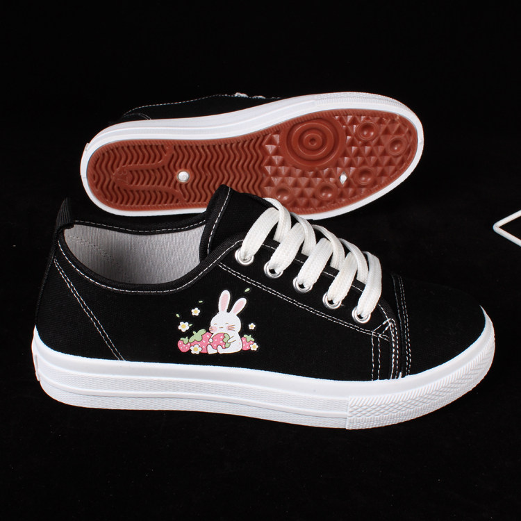 2026新款帆布鞋女学生百搭上班黑色牛筋平底透气防臭老北京布鞋