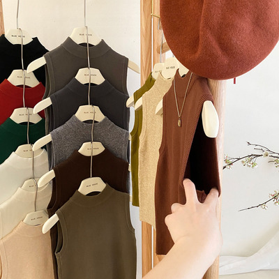 韩风复古高级感气质软糯针织背心